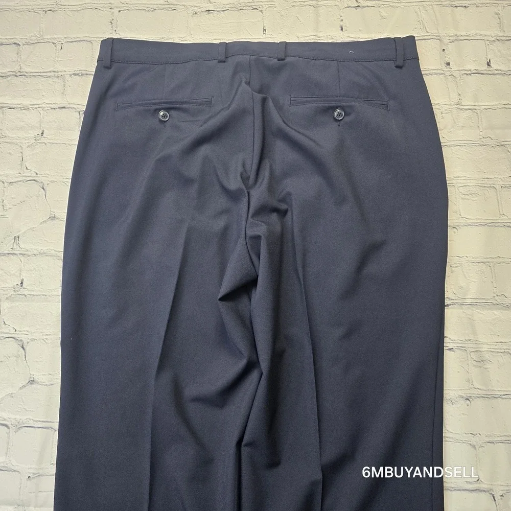 Greg Norman Mens‎ Navy Blue Performance Stretch Golf Pants 36x32 Wicking Comfort